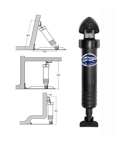 Bennett Marine 6BT-50084-35-00 Hydraulic Actuator Assembly